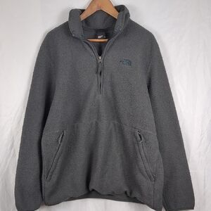 THE NORTH FACE Men's XL Gray Fuzzy Texture Pullover Shirt Jacket
